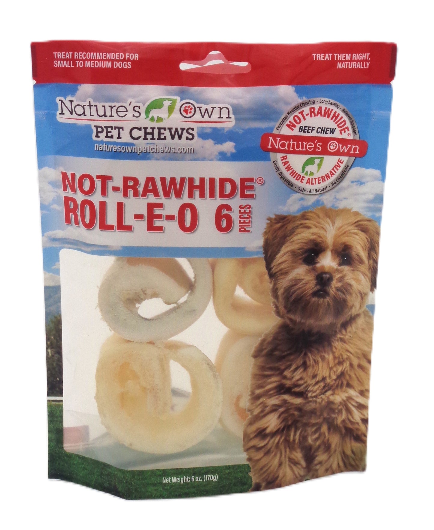 Nature's Own Not-Rawhide Beef Roll E-O, 6-pack