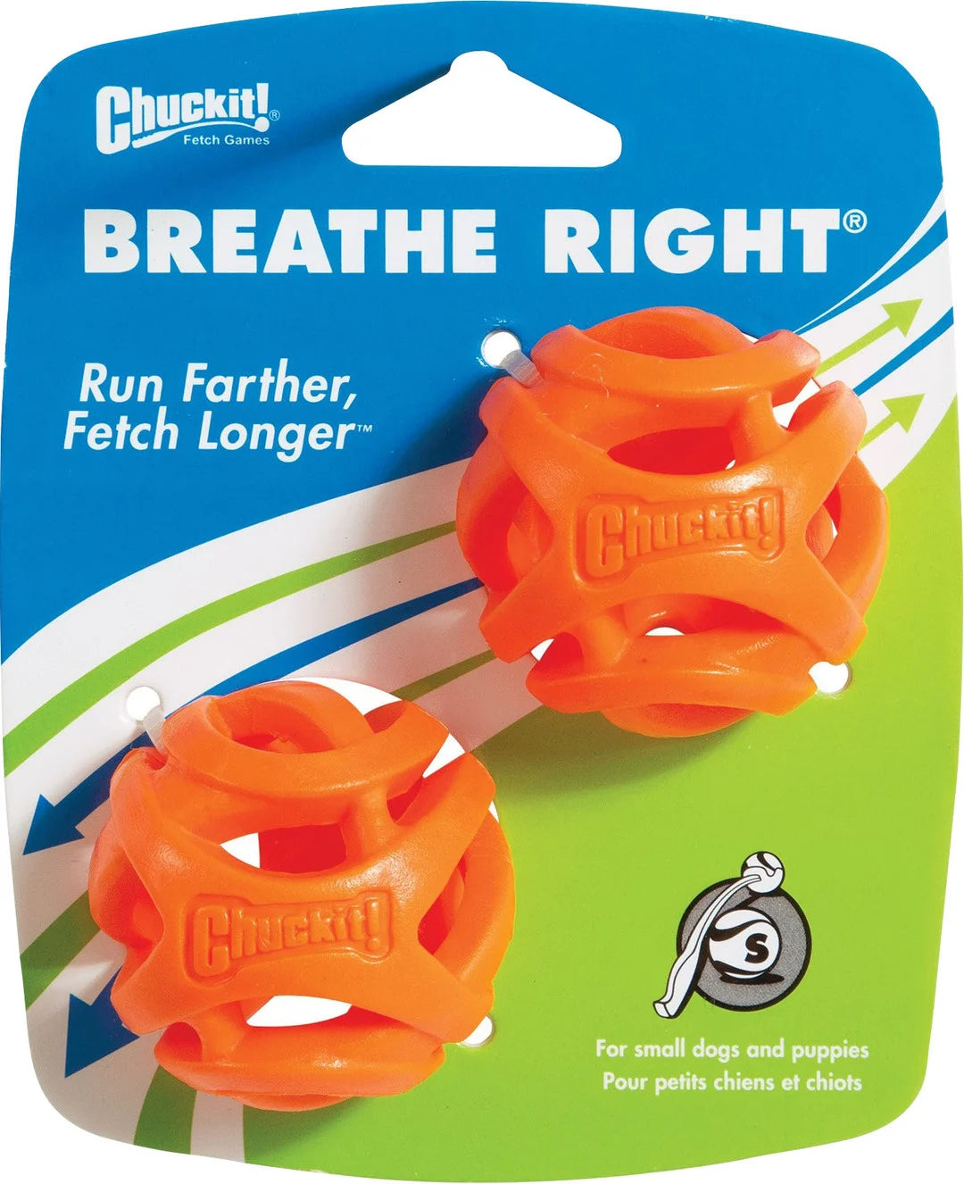Chuckit! Breathe Right AIR Fetch Ball, Medium, 2-pack