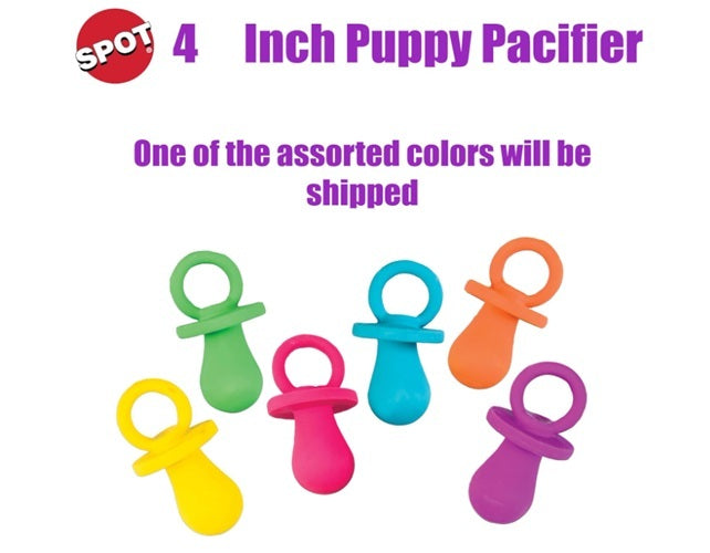 Spot Latex Puppy Pacifier, 1 each, colors vary