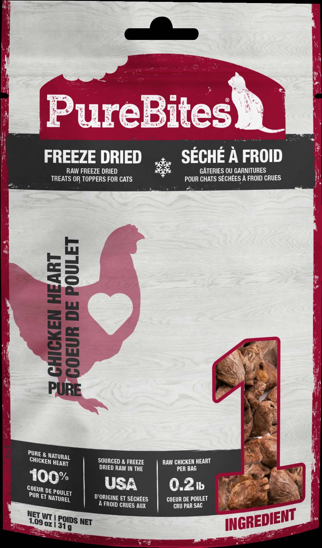 Purebites Freeze Dried Dog Chicken Heart
