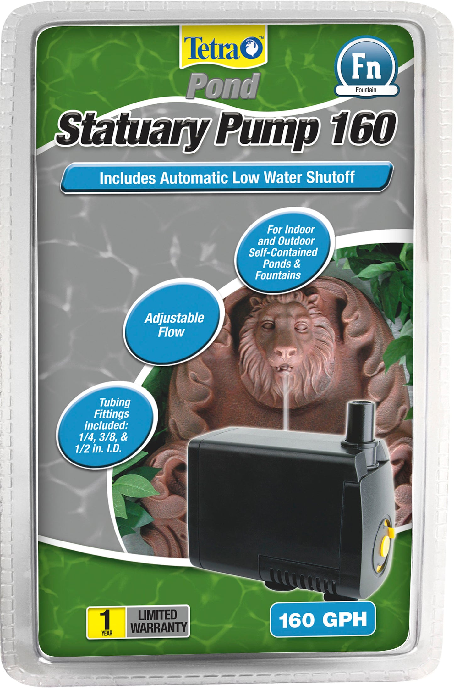 Tetra Pond Statuary Pump W/Low Water Shutoff