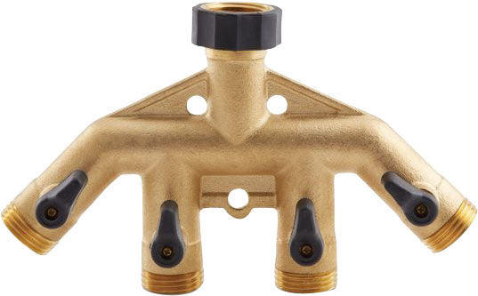 Shut-Off Valve Brass Quad
