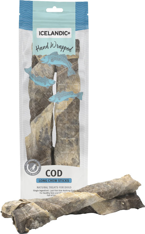 Icelandic+ Cod Skin Hand Wrapped Chew Stick