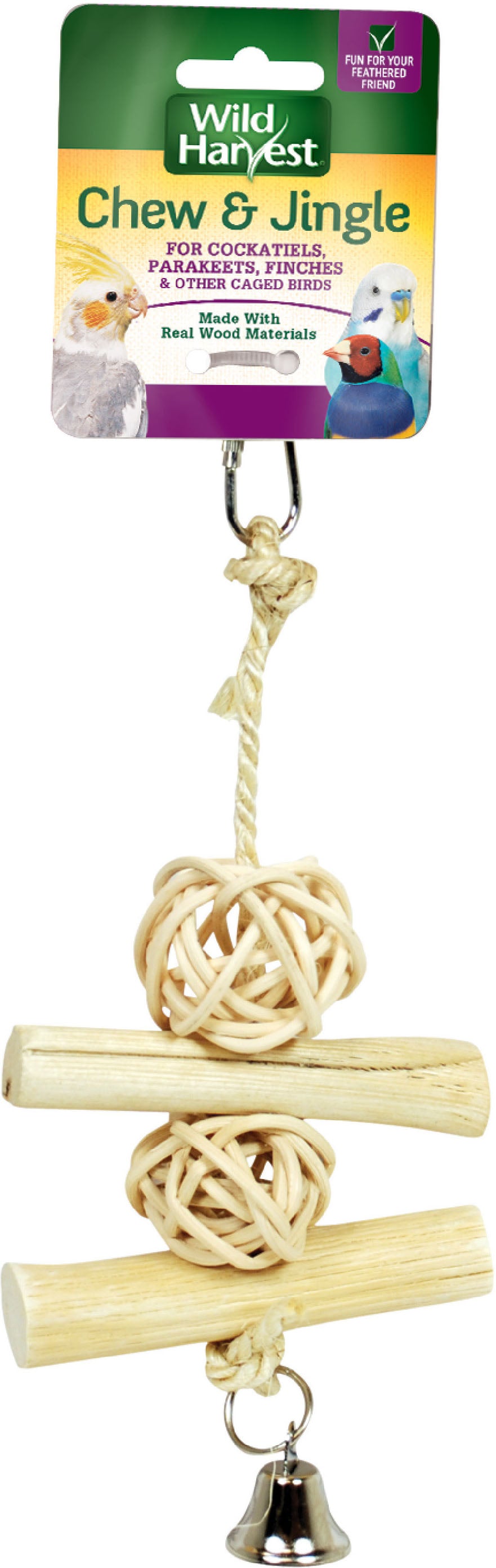 Wild Harvest Natural Bird Toy Chew & Jingle