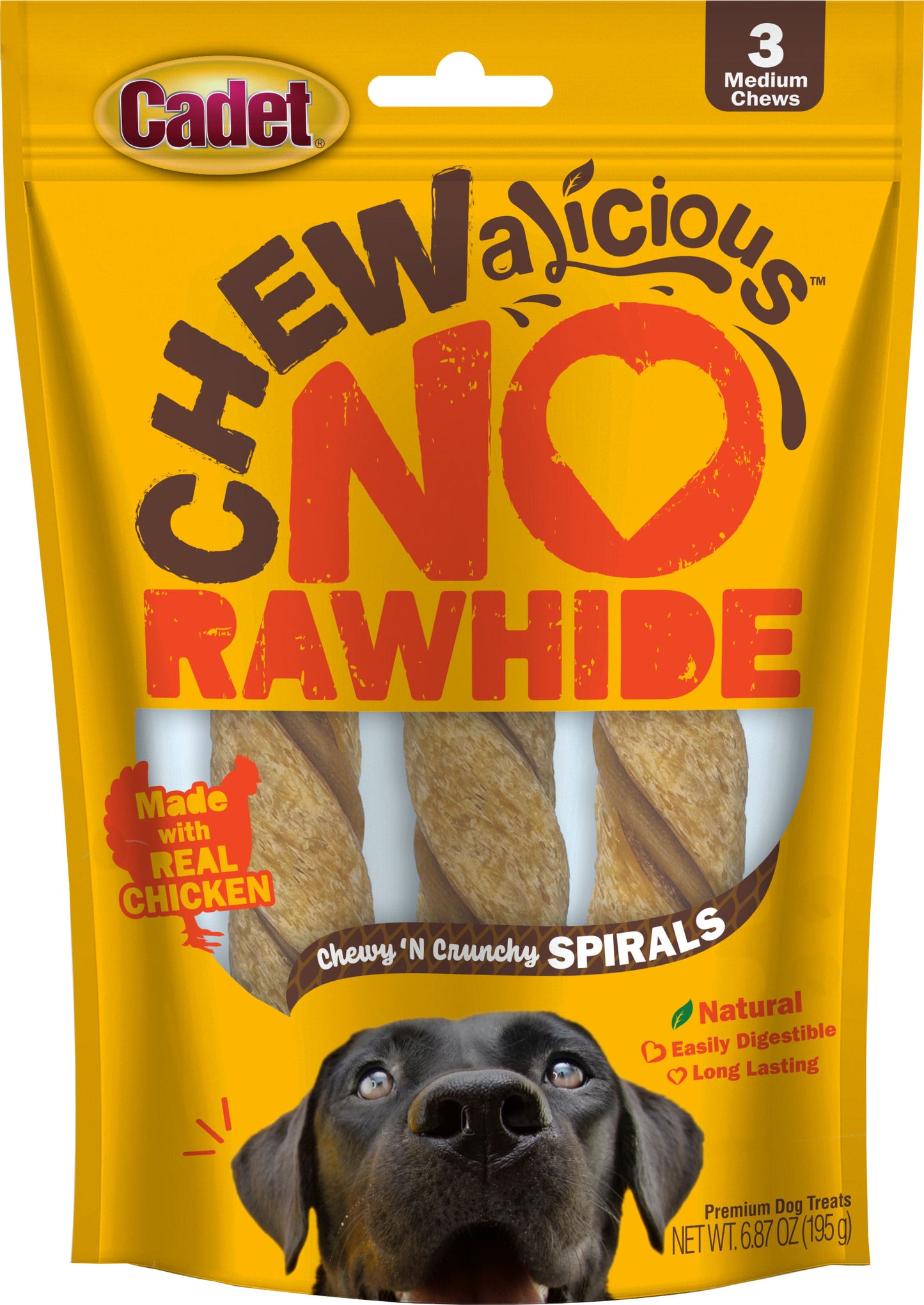 Cadet Chewalicious Rawhide-Free Spiral
