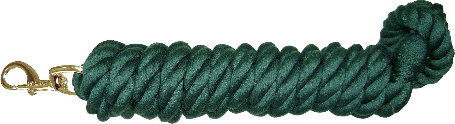 Hamilton Cotton Rope Lead W/Brass Bolt Snap
