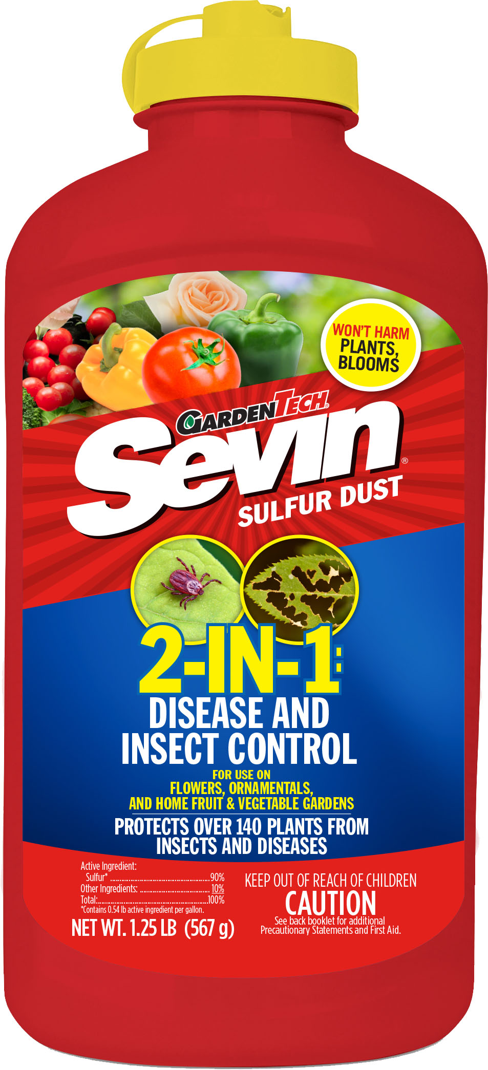 Sevin Sulfur Dust 2-In-1 Disease & Insect Control