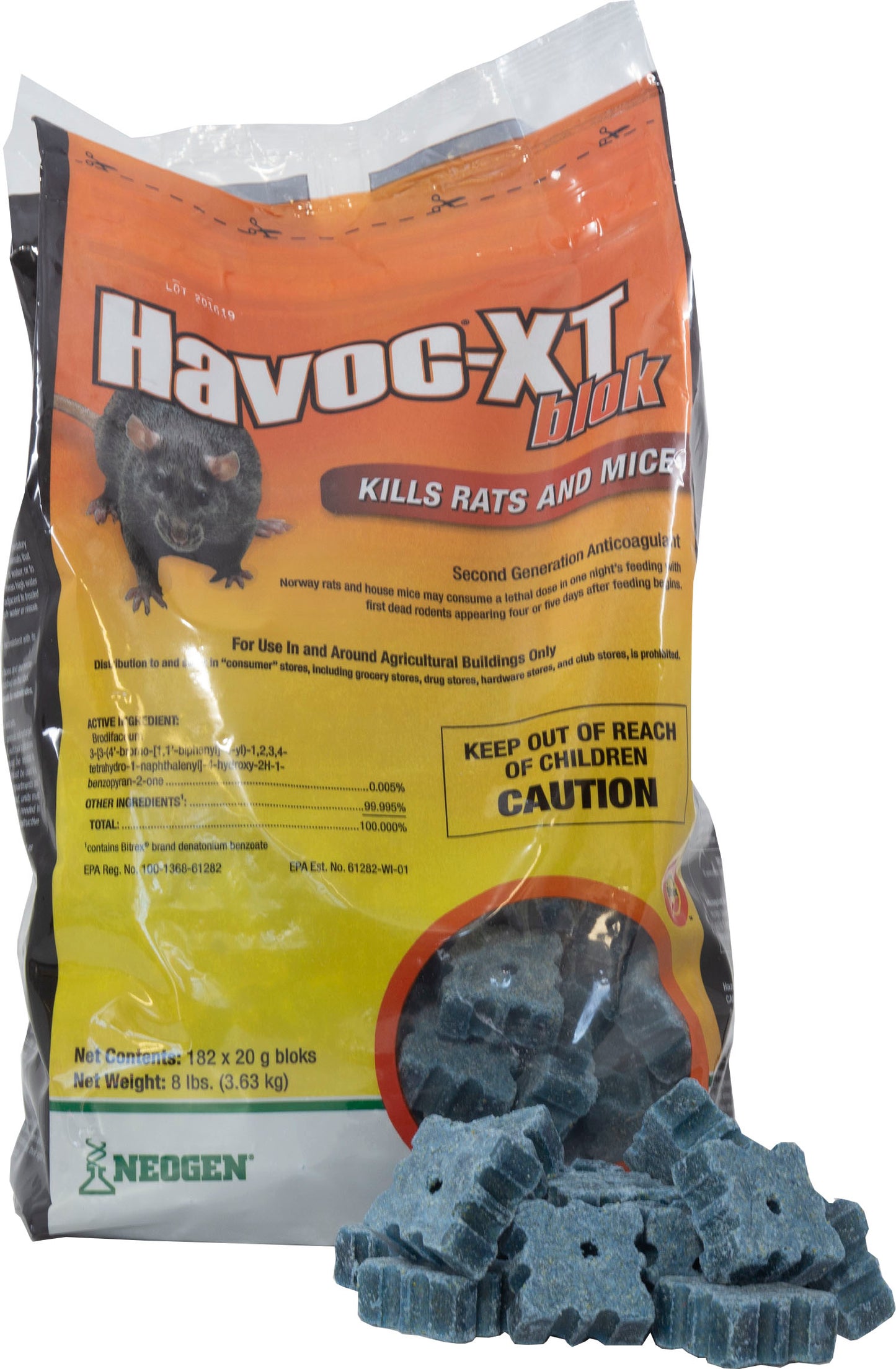 Havoc Xt Blok Rodenticide Bait