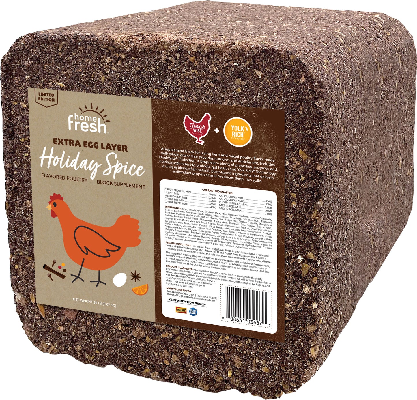 Home Fresh Extra Egg Layer Holiday Spice Block