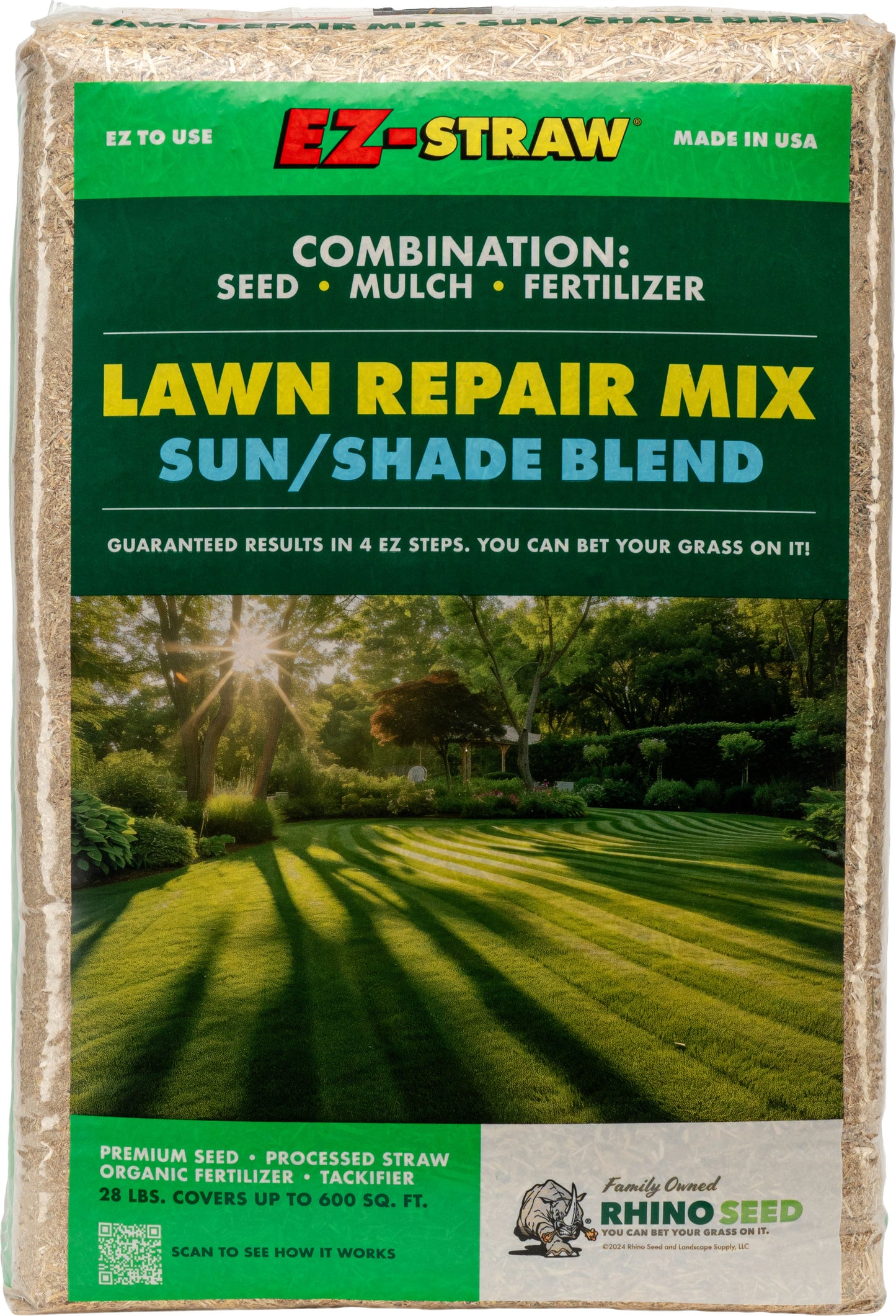 Ez-Straw Lawn Repair Sun & Shade Mix 600 Sq.Ft.