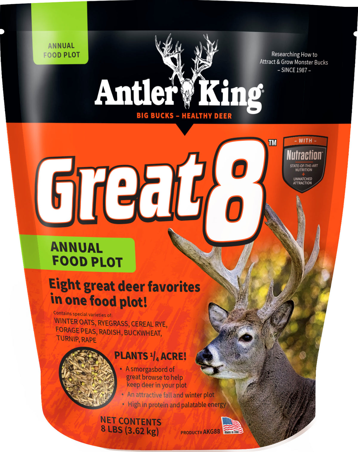 Great 8-Food Plot Mix by Antler King, 8 lbs.