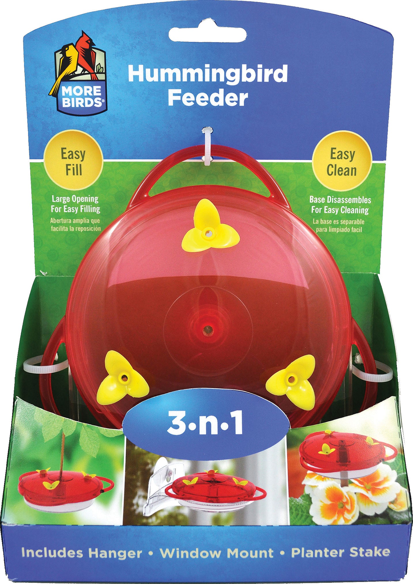 3-In-1 Plastic Hummingbird Feeder