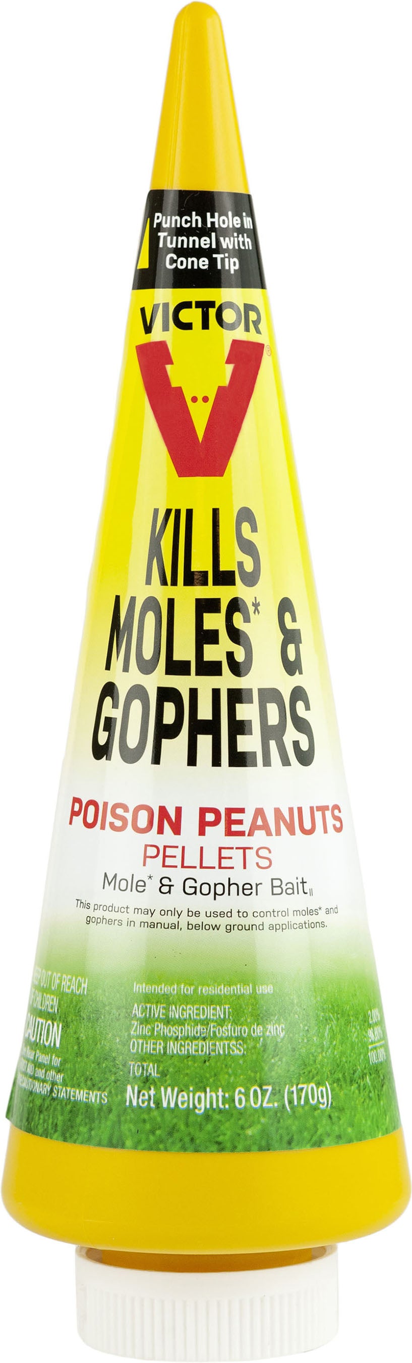 Mole & Gopher Poison Peanuts by Woodstream, 6 oz.