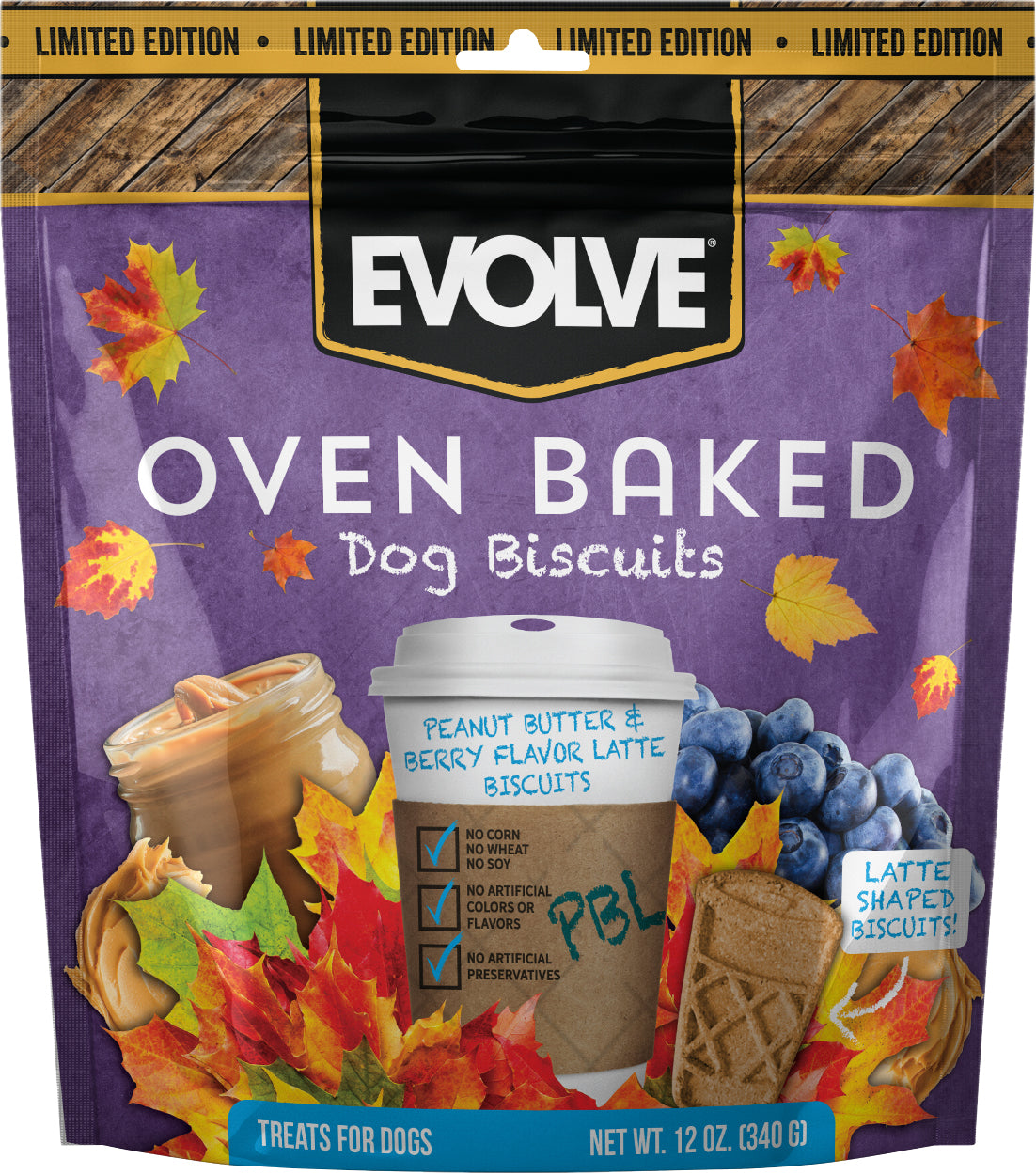 Evolve Oven Baked Latte Dog Biscuits