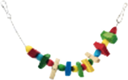 Nibbles Hanging Wood Chew With Treat Clips