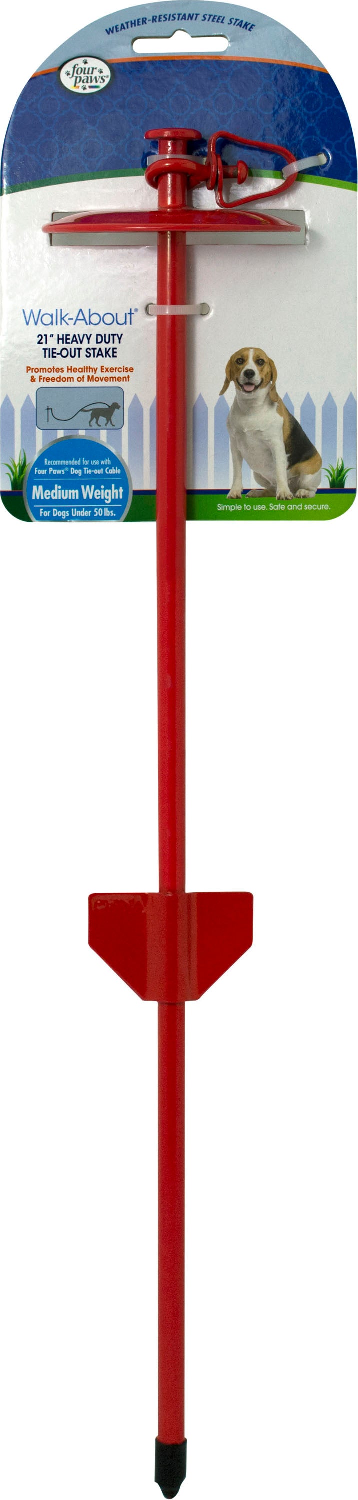 Four Paws Walk-About Heavy Duty Tie-Out Stake
