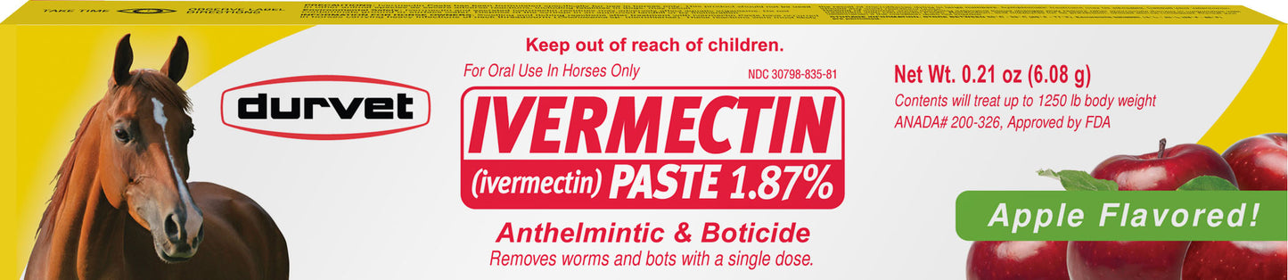 Durvet Ivermectin Paste 1.87% For Horses