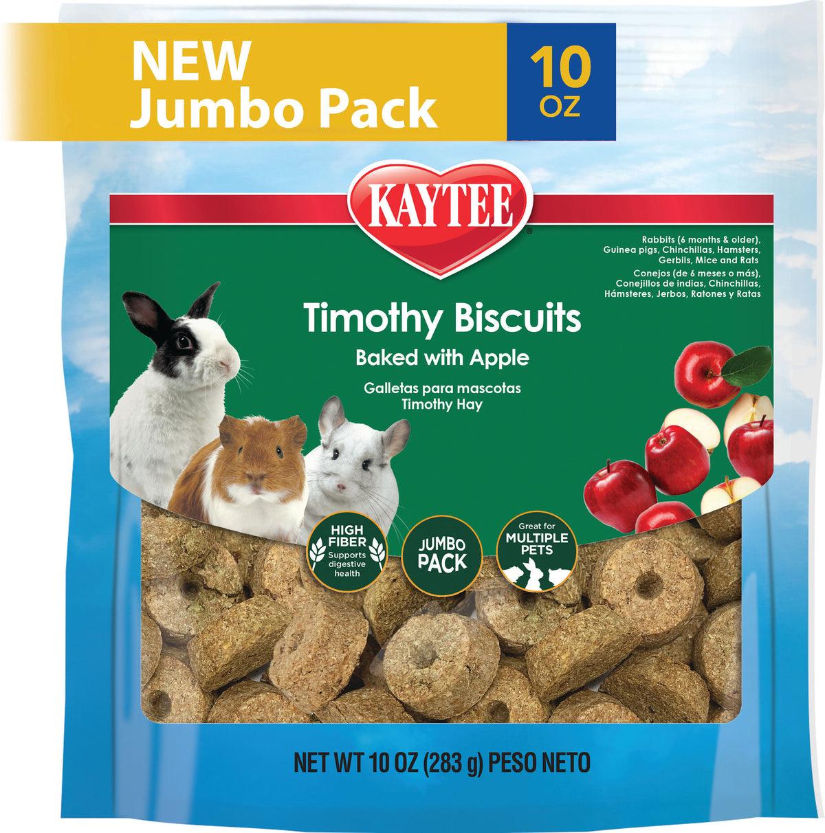 Kaytee Timothy Baked Biscuits, 10 oz, Apple