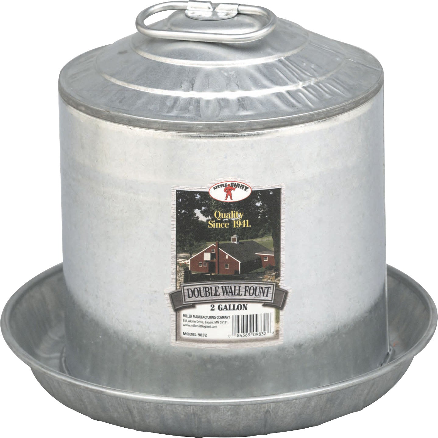 Little Giant Double Wall Poultry Fount Galvanized
