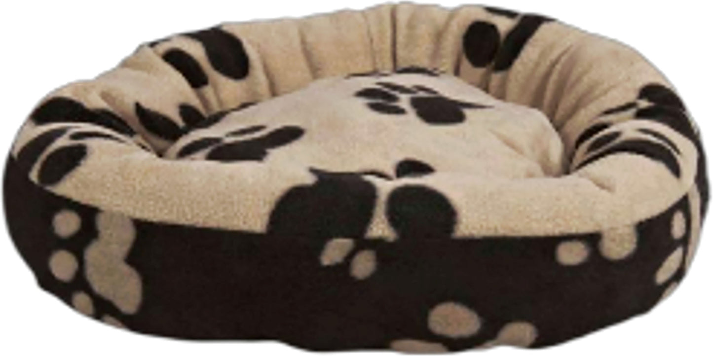 Sleep Zone Allover Paws Round Bed