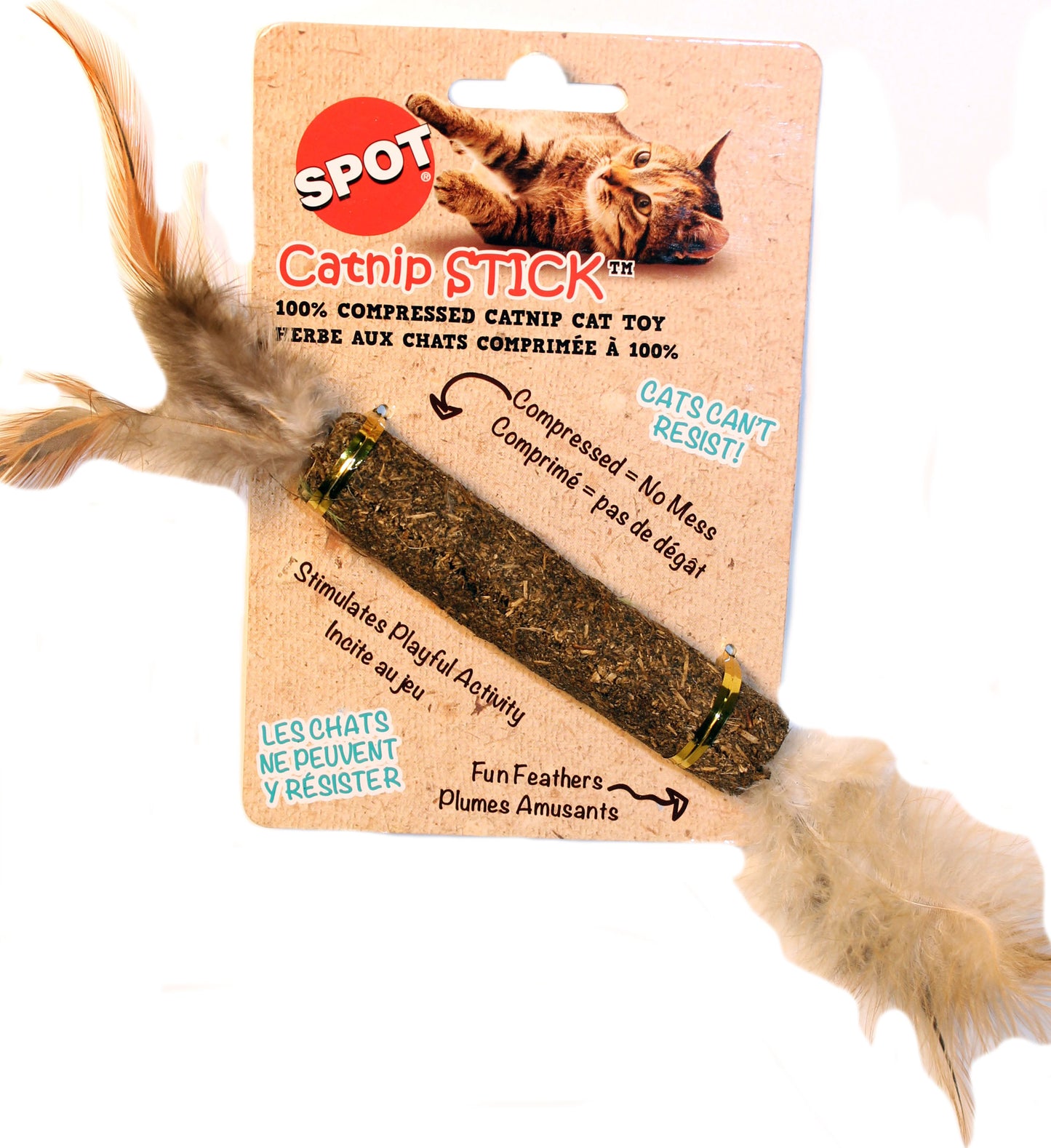 Spot Catnip Stick W/Feathers