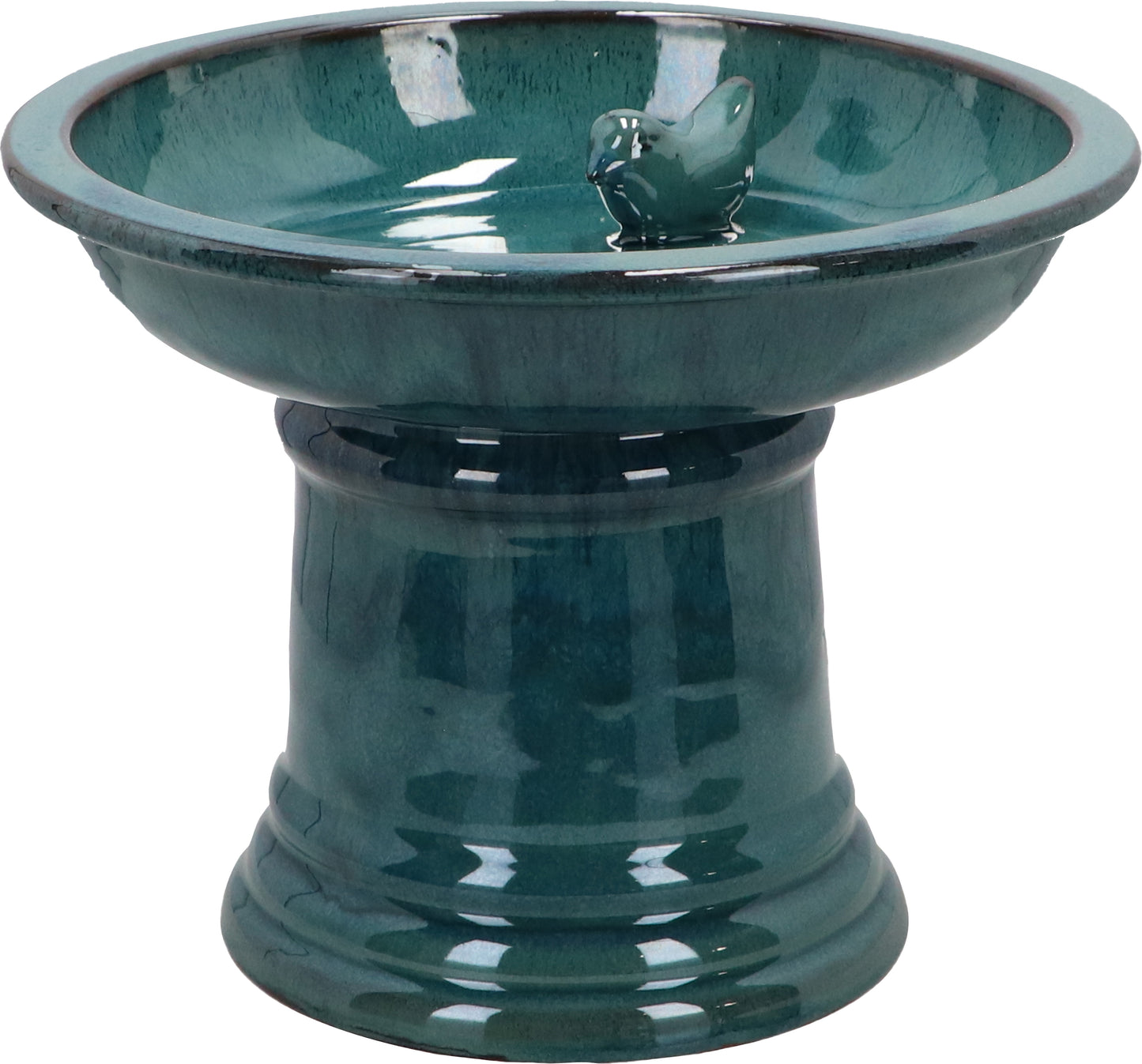 Esschert Design Ceramic Round Birdbath On Foot