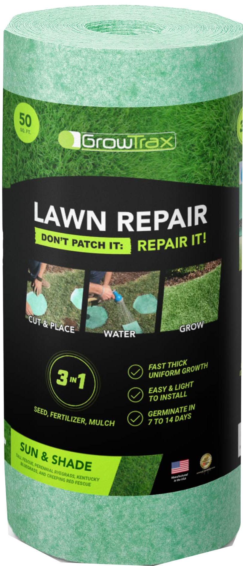 Growtrax 3-In-1 Lawn Repair Sun & Shade Blanket