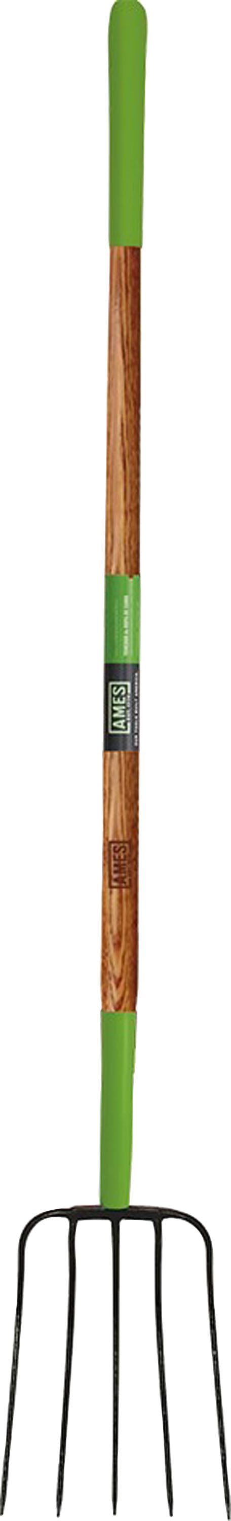 Ames 5 Tine Forged Manure Fork Long Handle