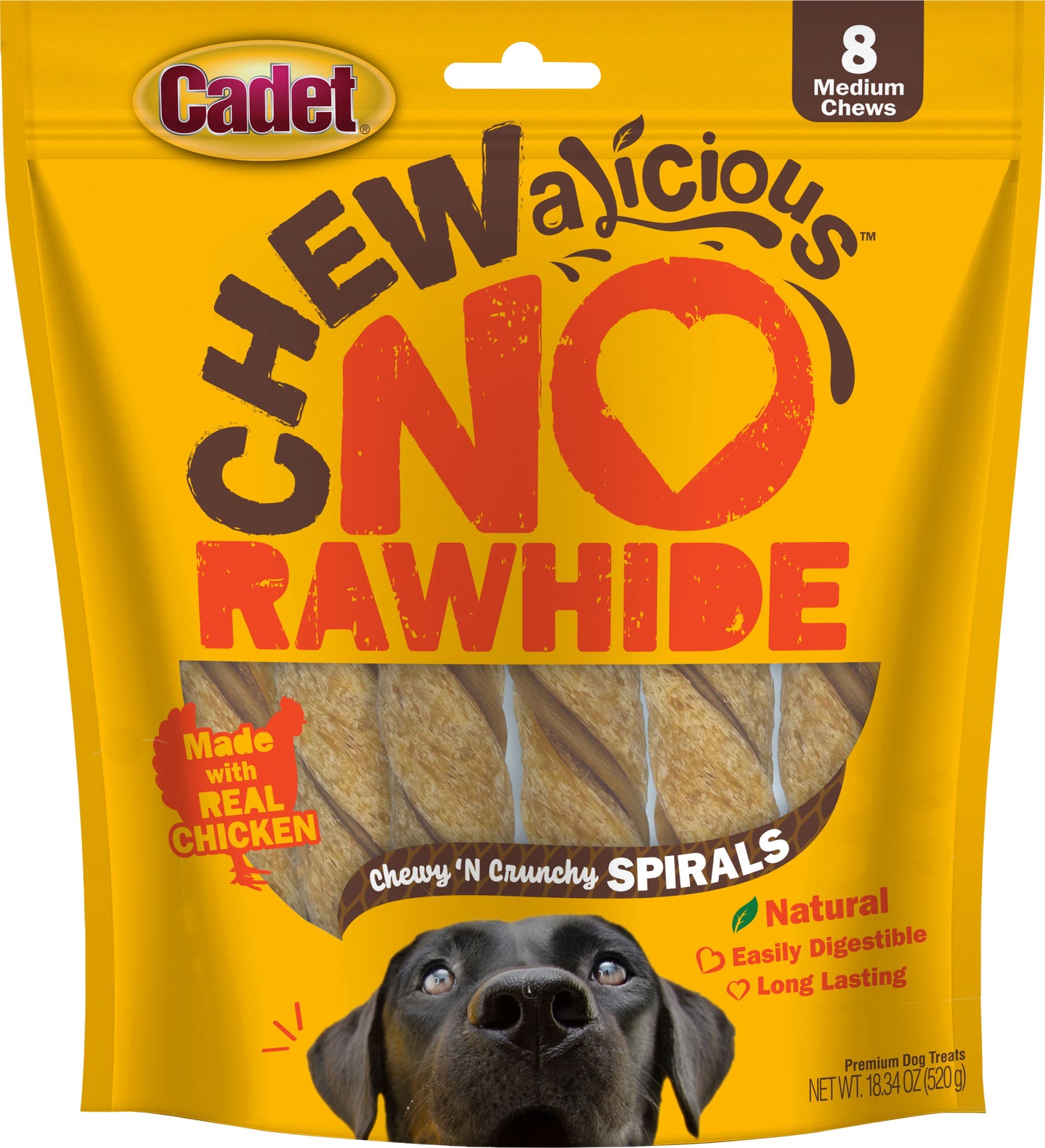 Cadet Chewalicious Rawhide-Free Spiral
