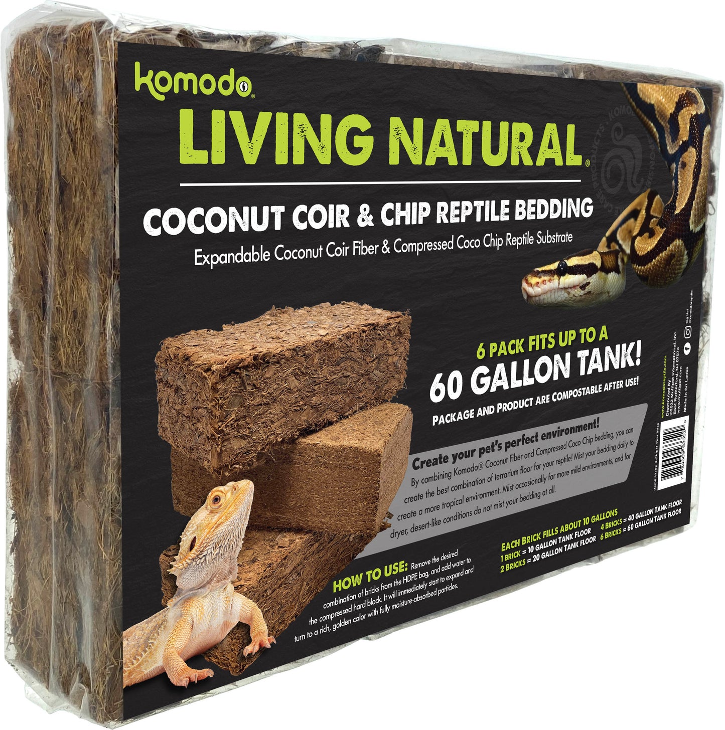 Komodo Coconut Coir Peat And Chip Bedding