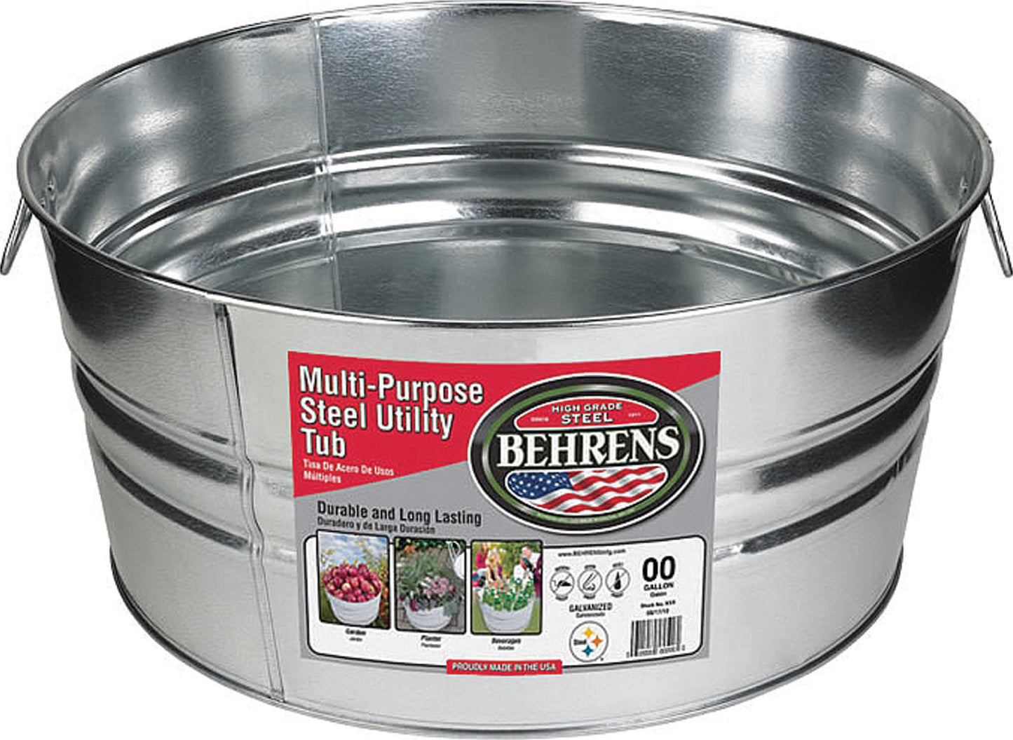 Multi-Purpose Galvanized Steel Utility Tub