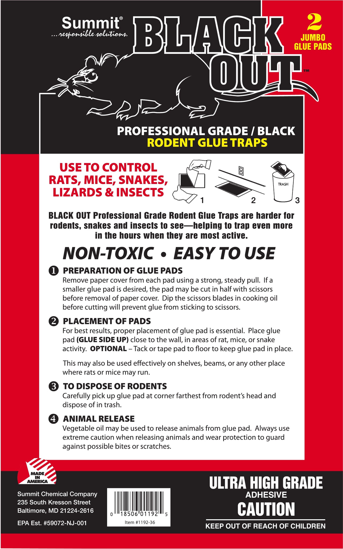 Blackout Pro Grade Xl Rodent Glue Pads