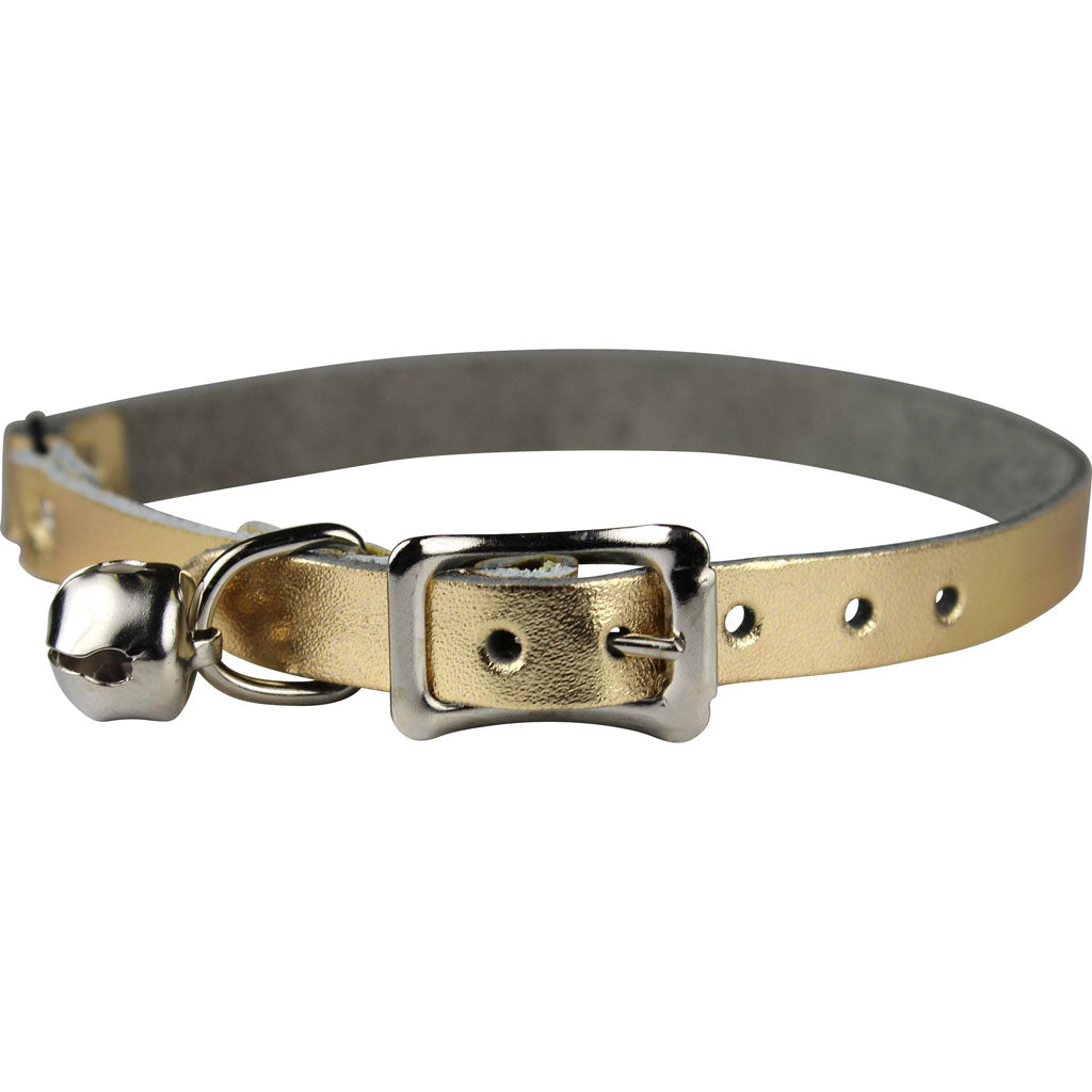 Signature Leather Safety Stretch Cat Collar