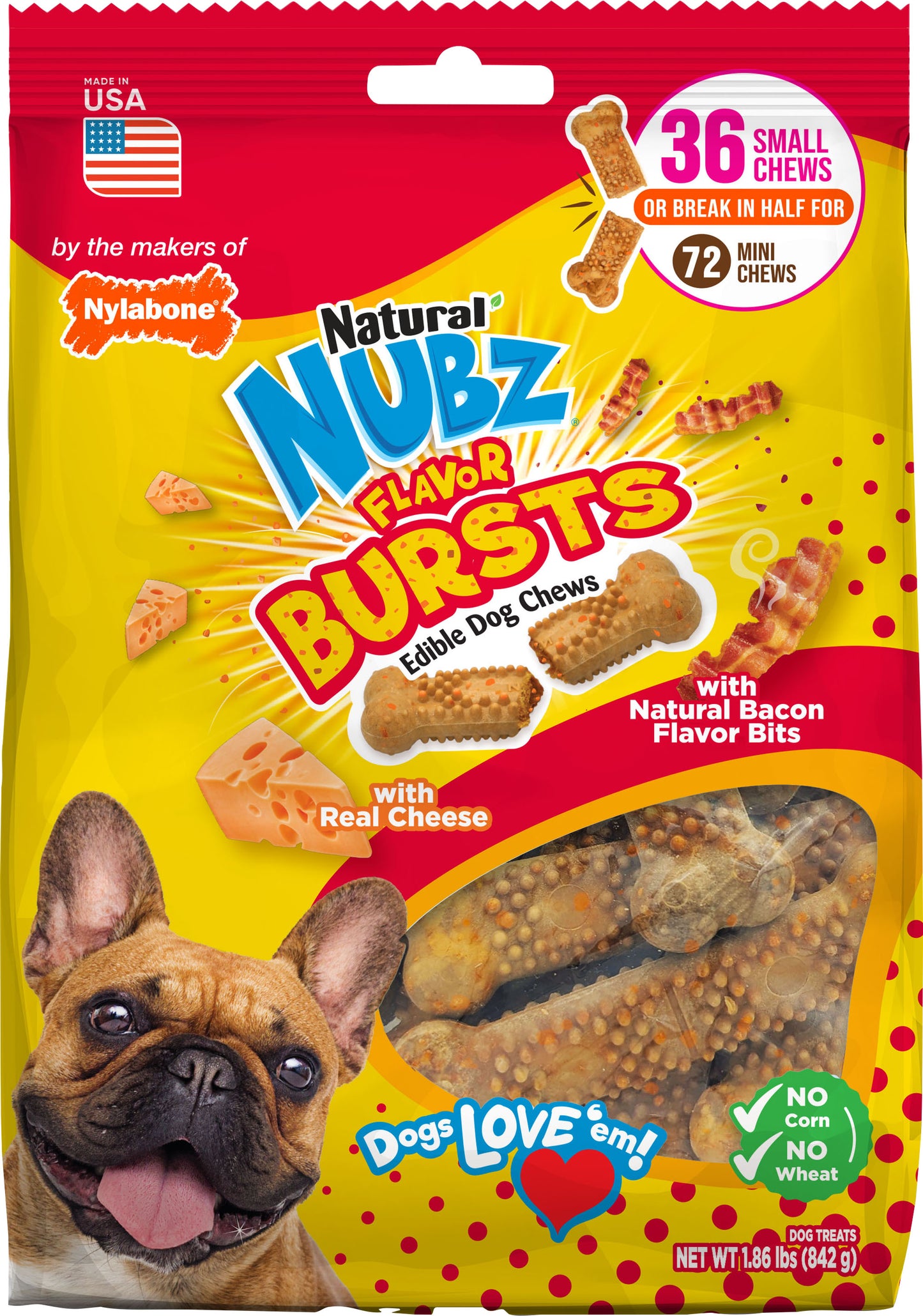 Nylabone Nubz Flavor Bursts Treats - 17.84000