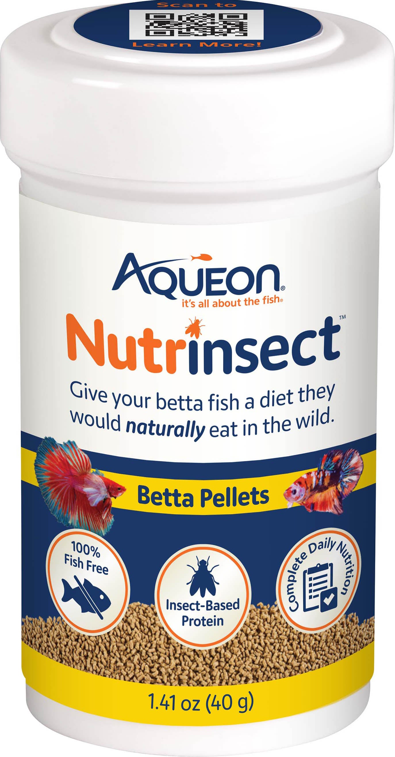 Aqueon Nutrinsect Betta Pellet Fish Food