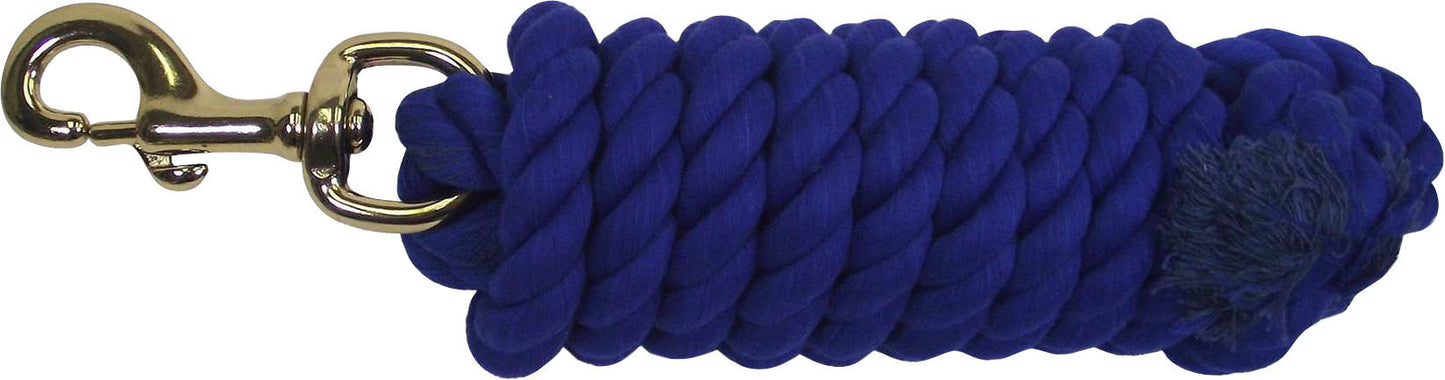 Hamilton Cotton Rope Lead W/Brass Bolt Snap
