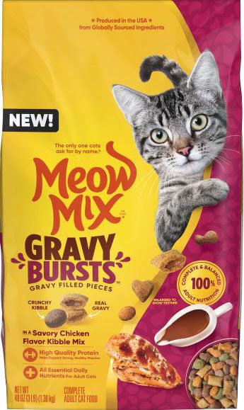 Meow Mix Gravy Bursts Dry Cat Food