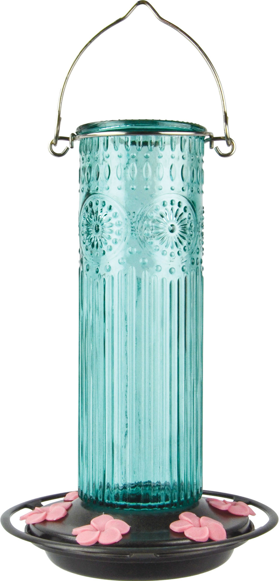 Antique Glass Gravity Hummingbird Feeder