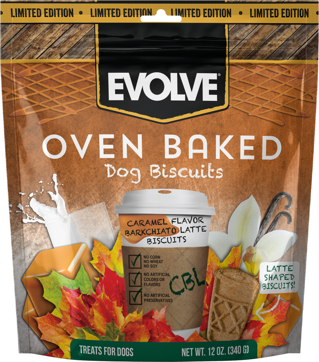Evolve Oven Baked Latte Dog Biscuits