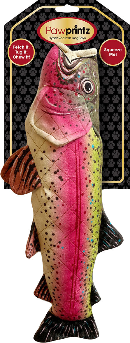 Pawprintz Trout Plush Dog Toy