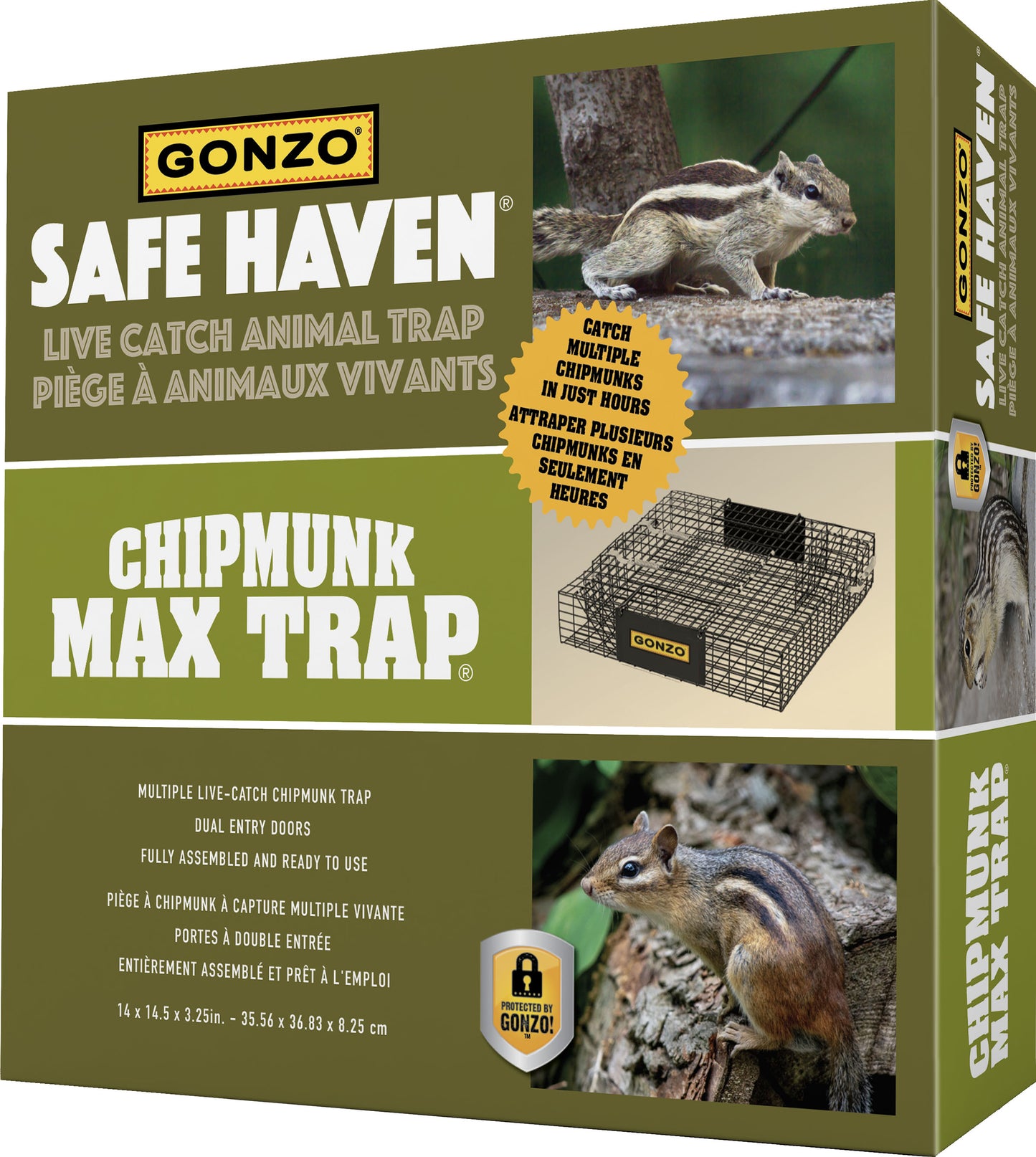 Gonzo Safe Haven Live Multi-Catch Chipmunk Trap