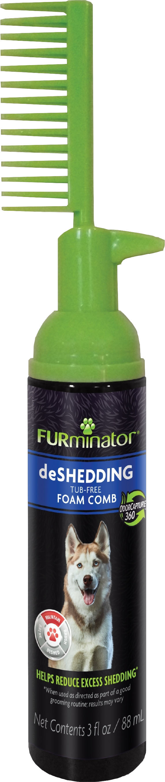 Furminator Rinse Free Foam Comb Dog