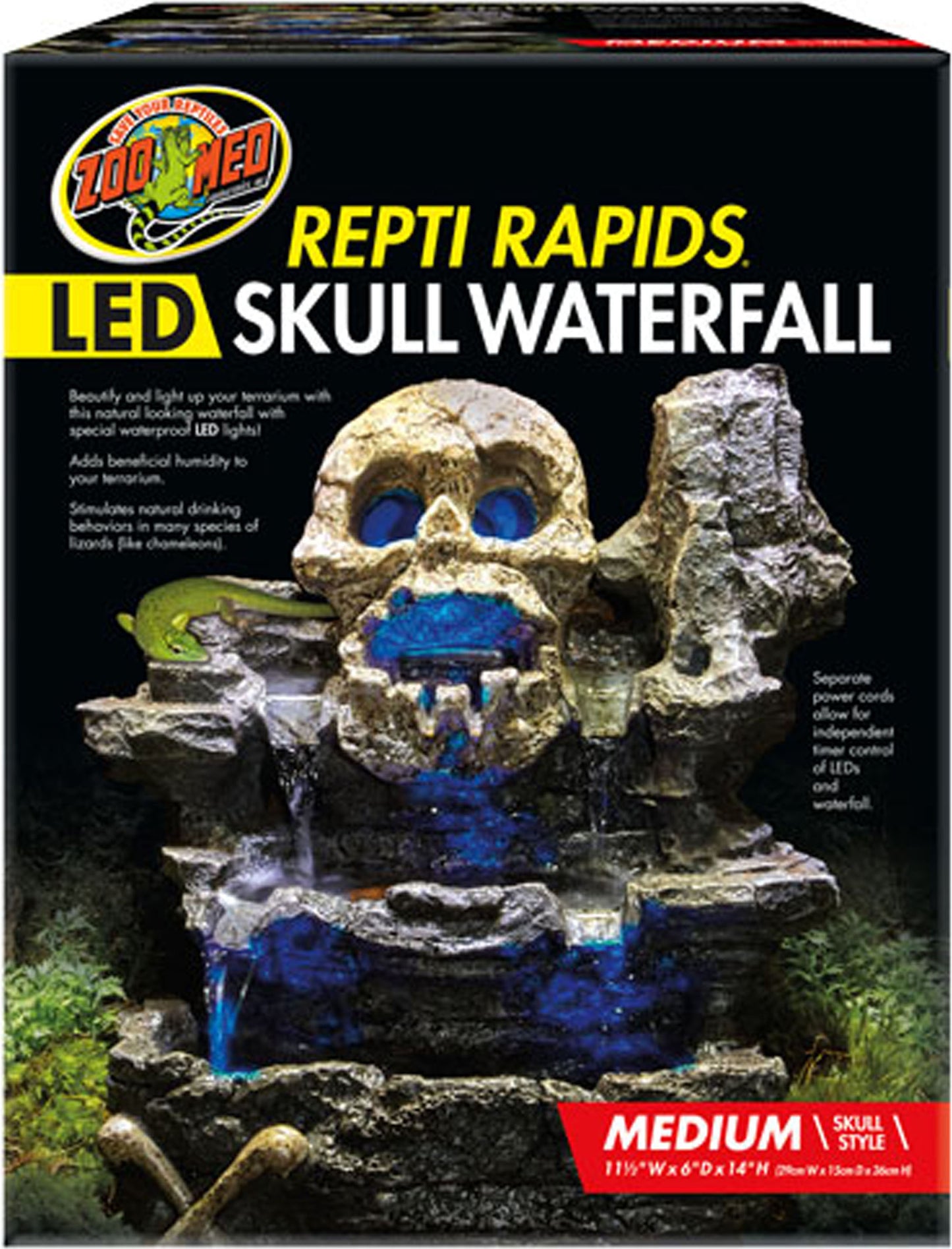 Repti Rapids Led Skull Waterfall