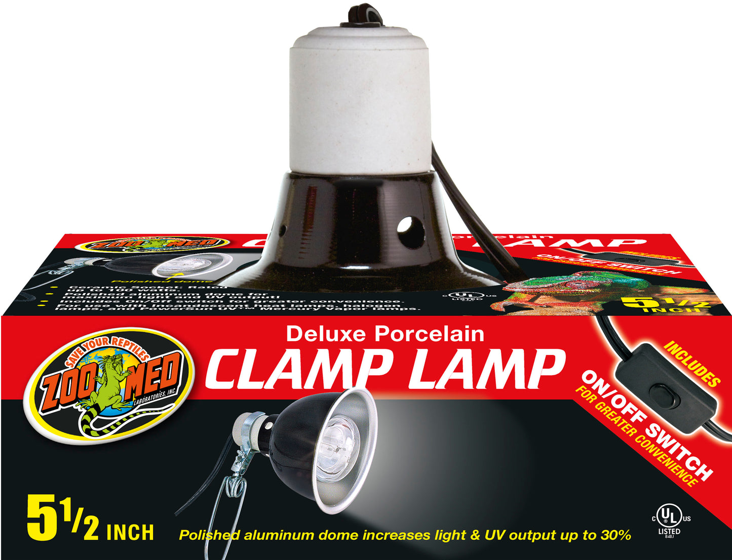 Deluxe Porcelain Clamp Lamp