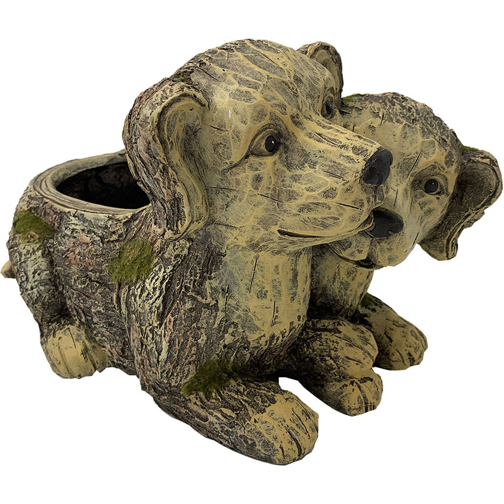 Esschert Design Mgo Faux Wood Double Dog Planter