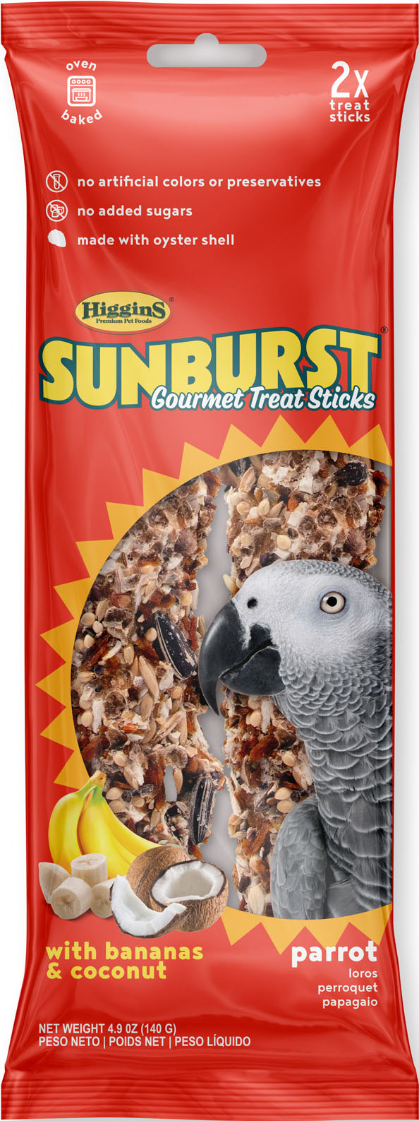 Sunburst Gourmet Avian Treat Sticks Parrot