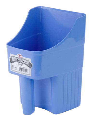 LITTLE GIANT Plastic Enclosed Feed Scoop (Berry Blue) Heavy Duty Durable Stac...