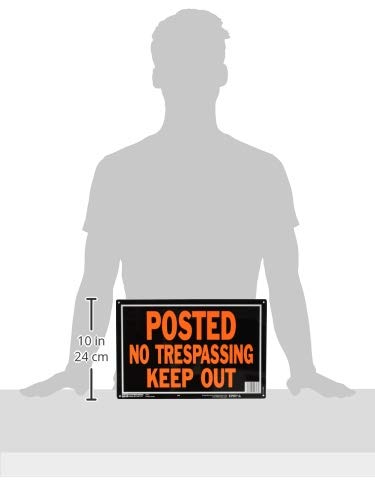 Hy-Ko Aluminum Sign,No Trespassing Property Sign (Pack of 12)