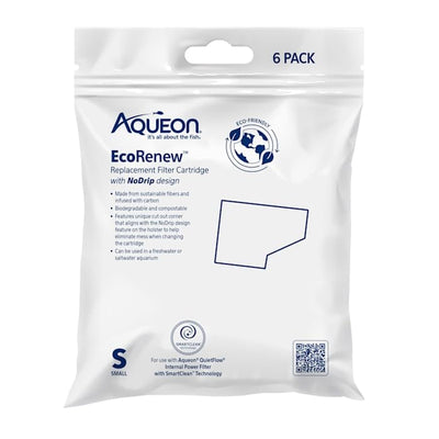 Aqueon SmartClean EcoRenew Small Filter Cartridges, Pack of 6