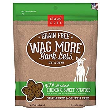 Cloud Star Wag More Bark Less Grain Free Soft & Chewy Dog Treats 3 Flavor Var...